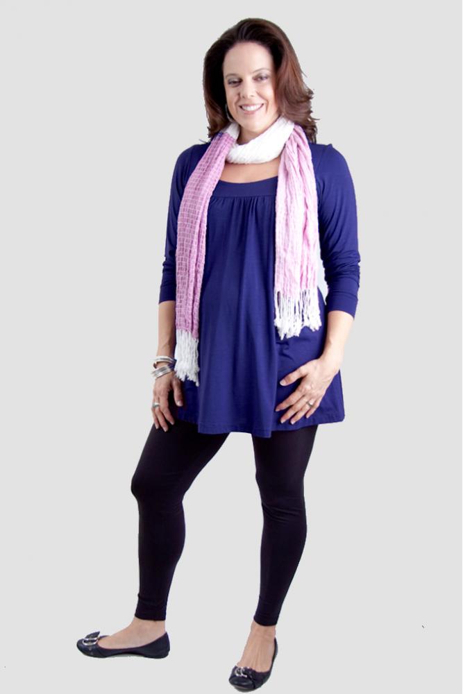 Knit top and footless leggings