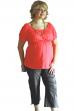 Maternity Plus size 3/4 Cargo Pant In Cement