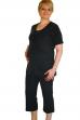 maternity 3/4 yoga leisure pant with Henley top