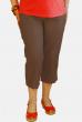 Maternity Plus Size Capri Pant In Clay