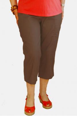 Maternity Plus Size Capri Pant In Clay